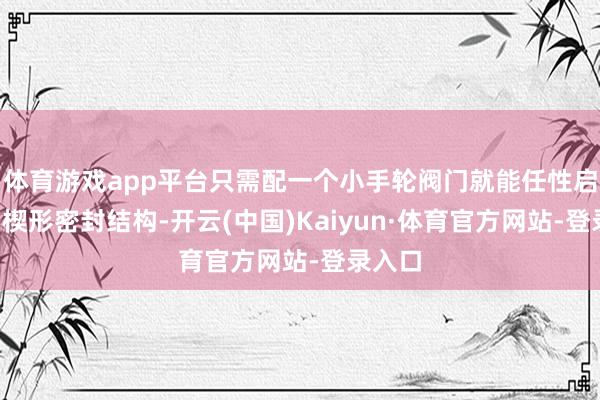 体育游戏app平台只需配一个小手轮阀门就能任性启闭5、楔形密封结构-开云(中国)Kaiyun·体育官方网站-登录入口