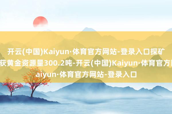 开云(中国)Kaiyun·体育官方网站-登录入口探矿中枢区累计探获黄金资源量300.2吨-开云(中国)Kaiyun·体育官方网站-登录入口