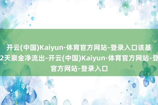 开云(中国)Kaiyun·体育官方网站-登录入口该基金邻接2天禀金净流出-开云(中国)Kaiyun·体育官方网站-登录入口