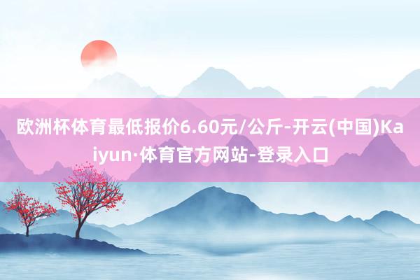 欧洲杯体育最低报价6.60元/公斤-开云(中国)Kaiyun·体育官方网站-登录入口