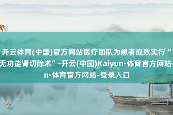 开云体育(中国)官方网站医疗团队为患者成效实行“腹腔镜下无功能肾切除术”-开云(中国)Kaiyun·体育官方网站-登录入口