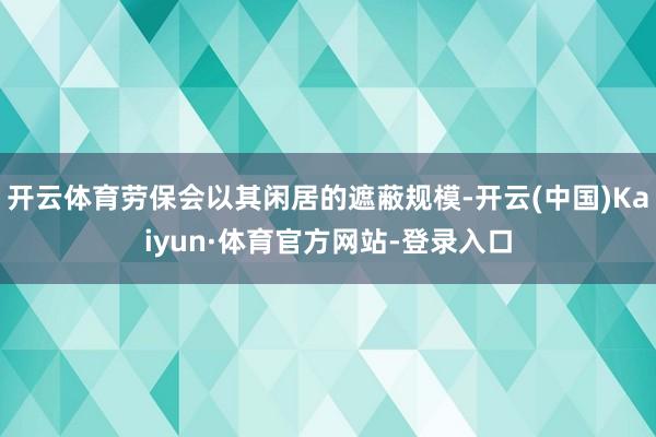开云体育劳保会以其闲居的遮蔽规模-开云(中国)Kaiyun·体育官方网站-登录入口