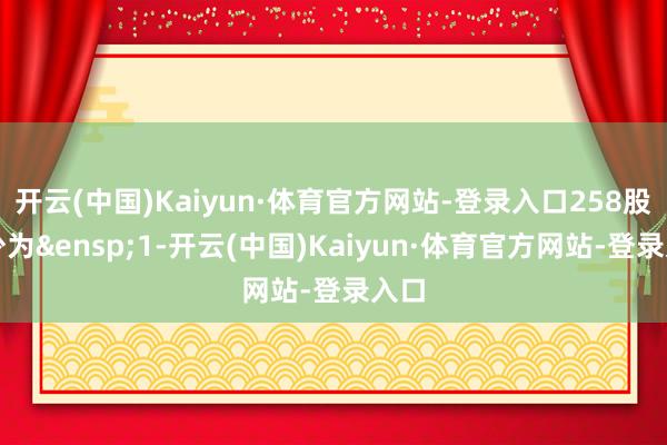 开云(中国)Kaiyun·体育官方网站-登录入口258股减少为&ensp;1-开云(中国)Kaiyun·体育官方网站-登录入口